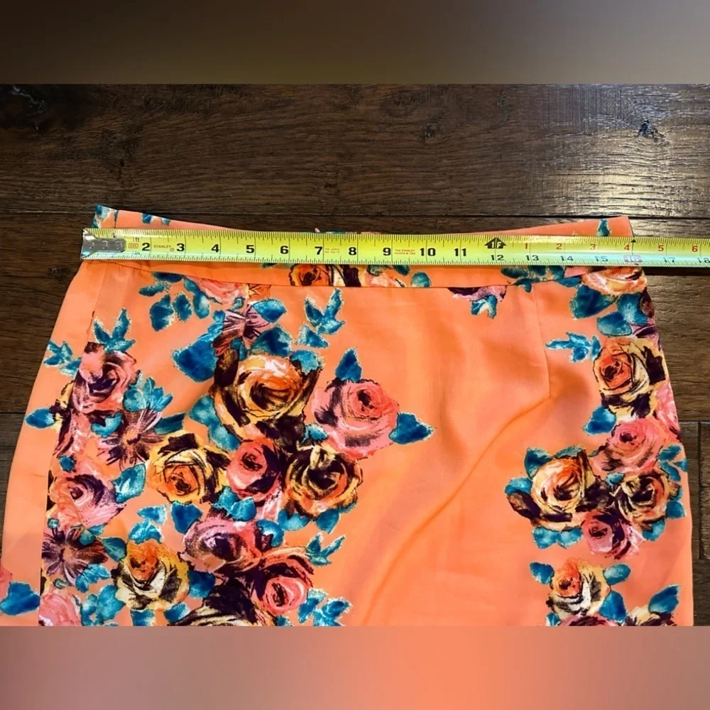 Underlies Floral Orange Skirt - size Large